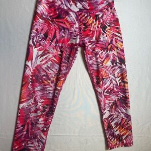 prAna Roxanne Capri Leggings Tropical Print Size Small